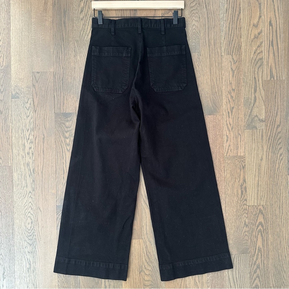 NWOT The Great The Seafair High Rise Wide Leg Jean in Carbon Black Size 29 - Picture 7 of 9